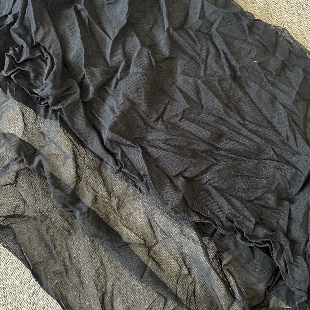 Tadashi Shoji Black Sheer Scarf